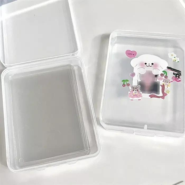 Boîte de rangement en plastique transparent avec couvercle
