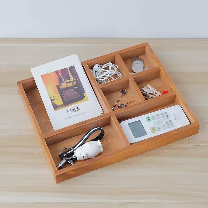 Boite de rangement de bureau en bois vintage multifonctionnelle cloison solaire style chinois traditionnel pour home storage et organisation divers occasions speciales