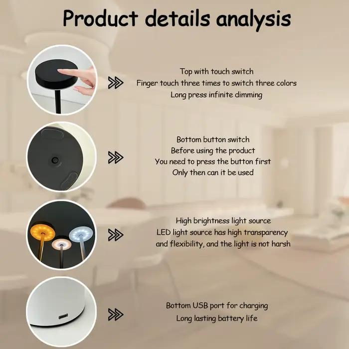 Lampe de bureau d'ambiance LED