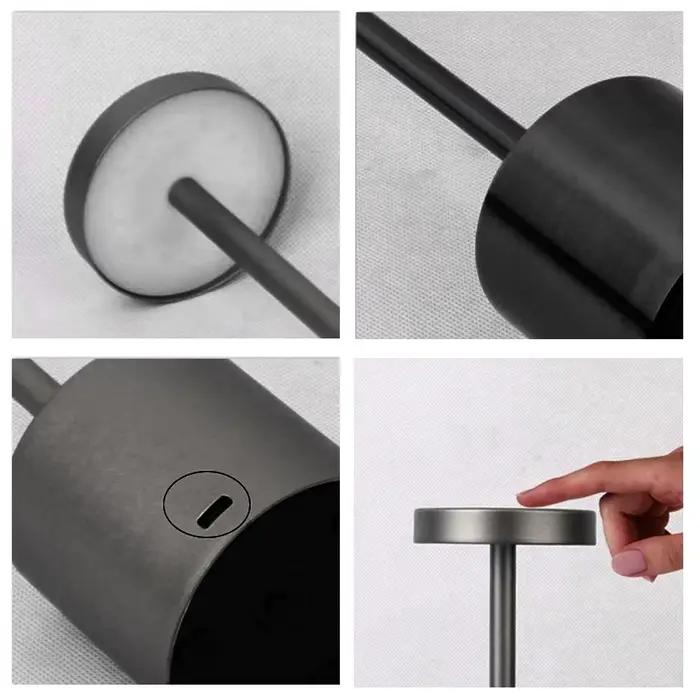 Lampe de bureau LED rechargeable avec abat-jour personnalisable en acrylique pour une ambiance douce et moderne chambre à coucher bureau maison