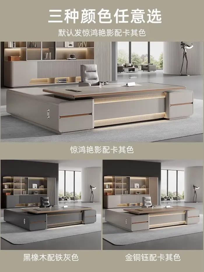Bureau du patron en alliage d'aluminium moderne pour gestionnaire et espaces de travail élégants occasions professionnelles
