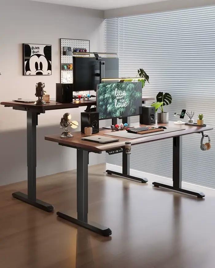 Bureau d'étude sur pied Table sédentaire Table de réglage de la hauteur Bureau électrique réglable en hauteur Bureau de mouvement Cadre électrique