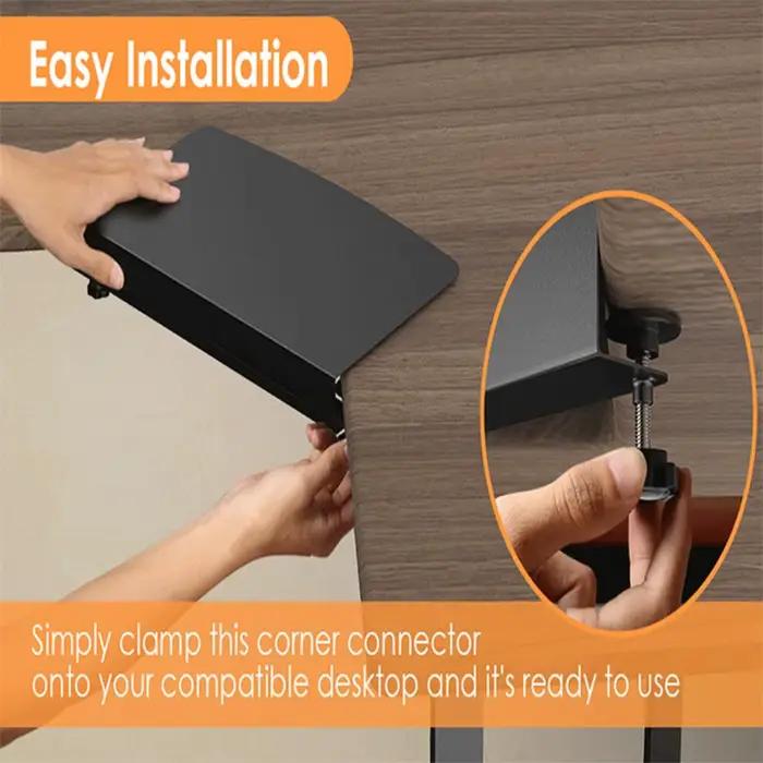 Connecteur de bureau d'angle à pince