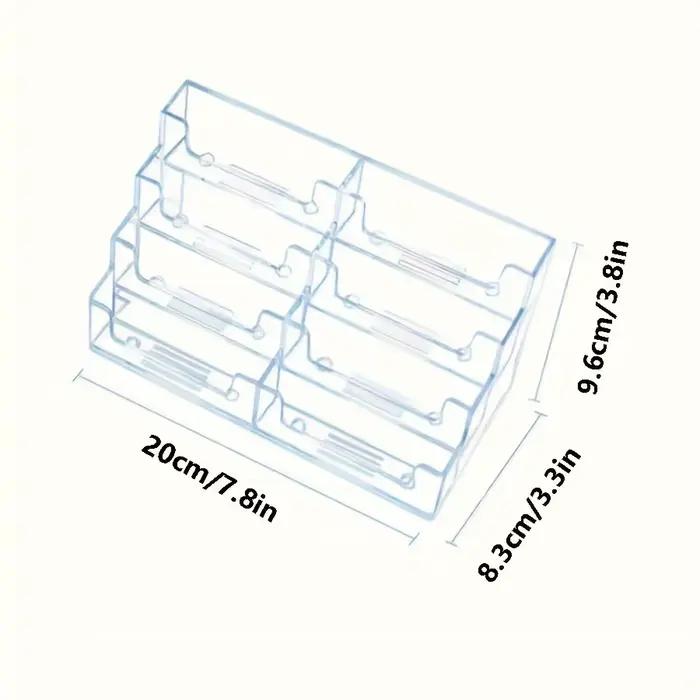 Boîte transparente pour cartes de visite, 4 couches et 8 grilles, adaptée au placement sur le comptoir ou au bureau # Spectacles de bureau et de commerce