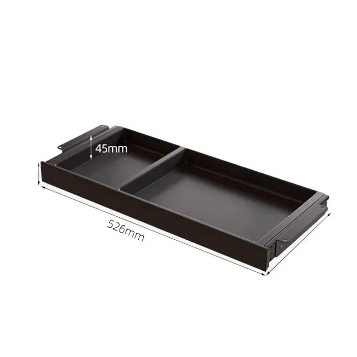 Organisateur de tiroir sous bureau plateau de rangement multifonctionnel pour bureau support de rangement coulissant pour table d'ordinateur solution d'économie d'espace pour la maison blanc ou noir