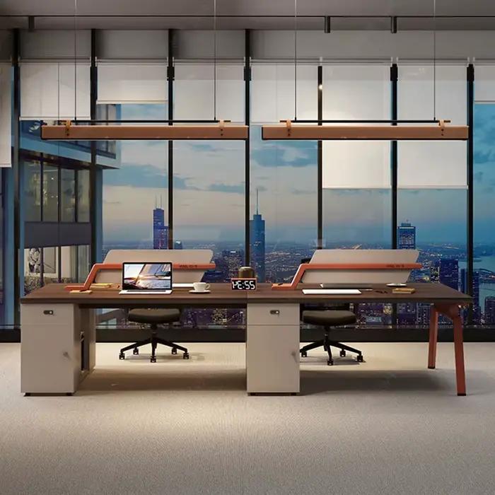 Bureau en panneau de bois MDF moderne avec écran multifonction pour bureau professionnel ou maison