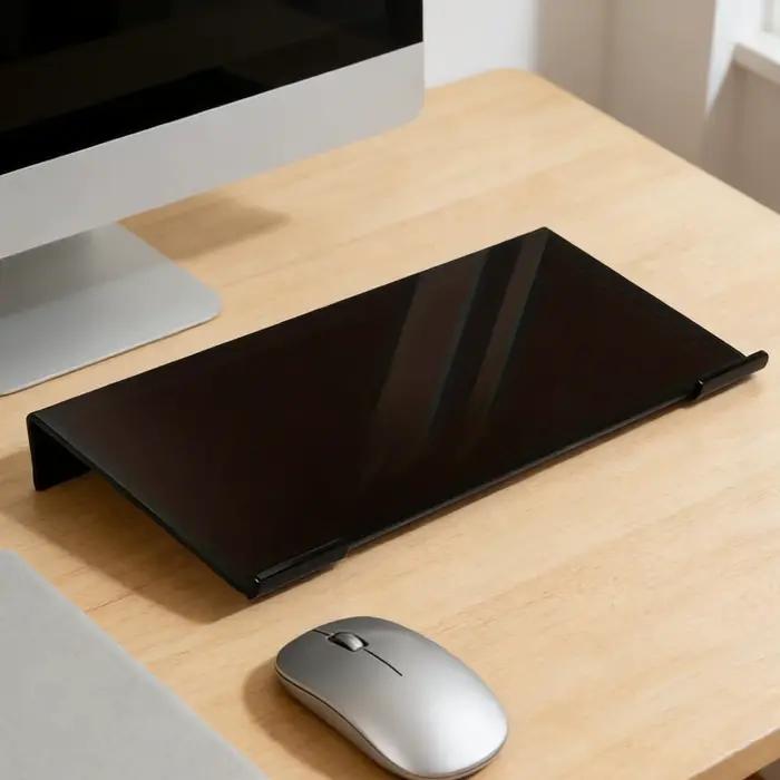 Support de clavier ergonomique en plastique avec base antidérapante et repose-poignet pour bureau, maison, salle d'étude, réception, école, postes de travail et gamers