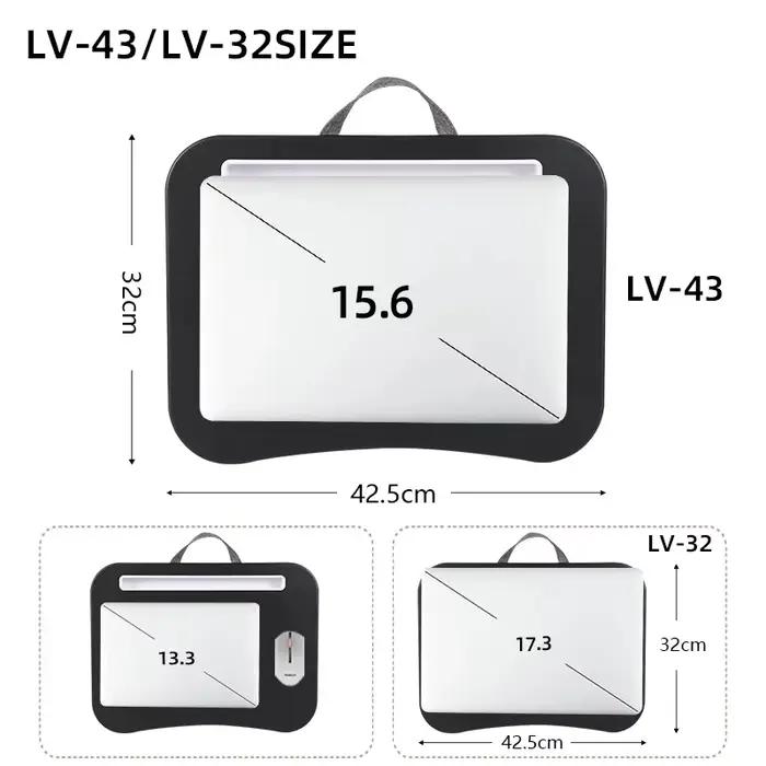 MUMUCC Bureau multifonctionnel pour ordinateur portable avec coussin en particules de mousse