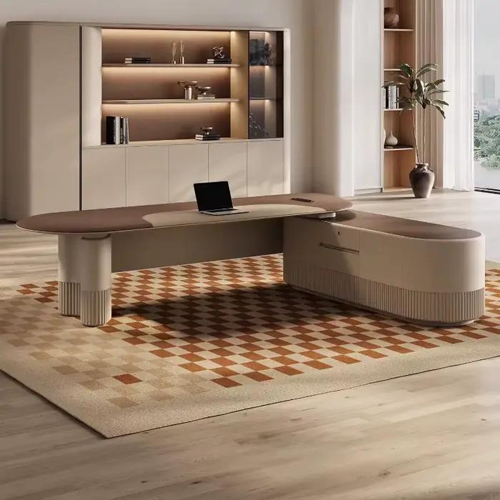 Bureau de direction européen moderne multifonctionnel avec rangement