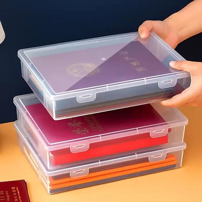 Organisateur de documents en plastique brillant PC multifonctionnel moderne pour rangement de fichiers et documents importants chez soi et au bureau