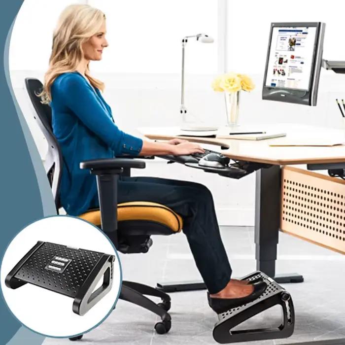 Repose-pieds ergonomique avec rouleaux de massage réglables pour bureau et maison moderne confortable fatigue soulagement usage quotidien offrir famille amis