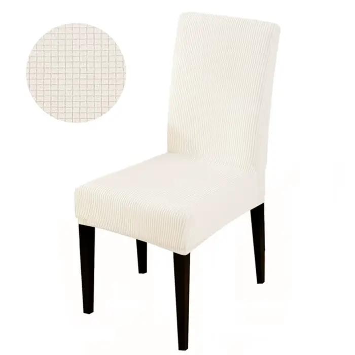 Housse de chaise moderne en tissu jacquard avec dossier pour salon et cuisine occasions spéciales