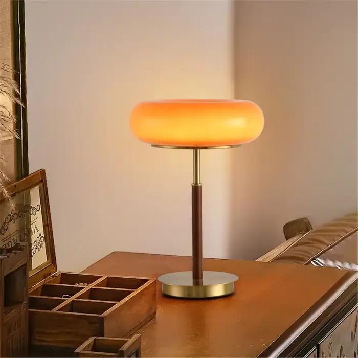 Américain rétro orange lampe de table créativité contemporaine lire bureau lumière étude