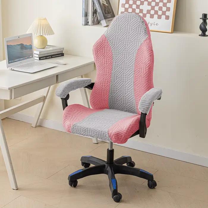 Nouvelle housse de chaise de jeu élastique double matériau pour chaises d'ordinateur de bureau