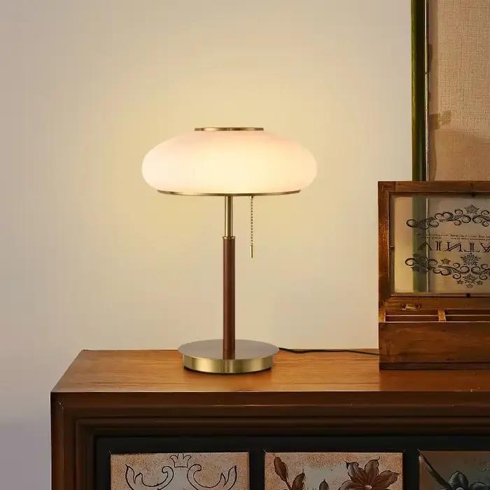 Américain rétro orange lampe de table créativité contemporaine lire bureau lumière étude