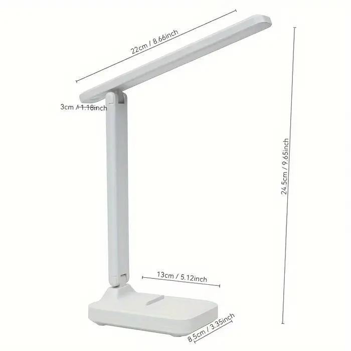 LED interrupteur tactile blanc pliant lampe de bureau chambre chevet étude lecture soins des yeux