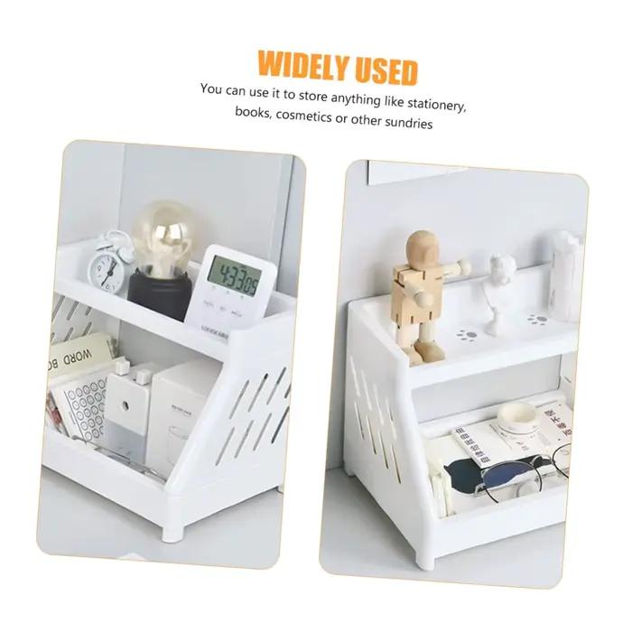 Rack de rangement multicouche en plastique respectueux de l'environnement pour articles divers organisation bureau chambre à coucher occasionnels cadeaux femmes