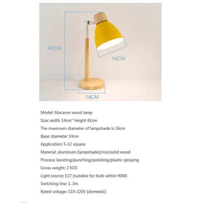 Table créative lampe nordique Art en bois LED tourner tête Simple lampes de bureau/Protection des yeux lecture et salon chambre décor à la maison