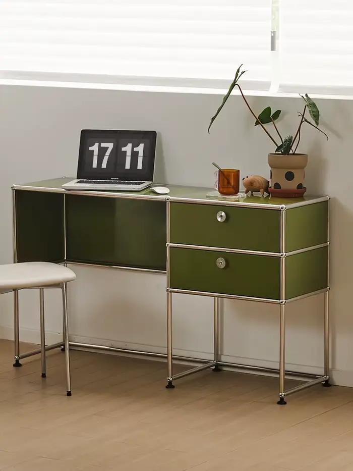 Bureau modulaire moderne en métal avec armoire de rangement