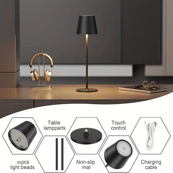 Lampe de table LED sans fil rechargeable