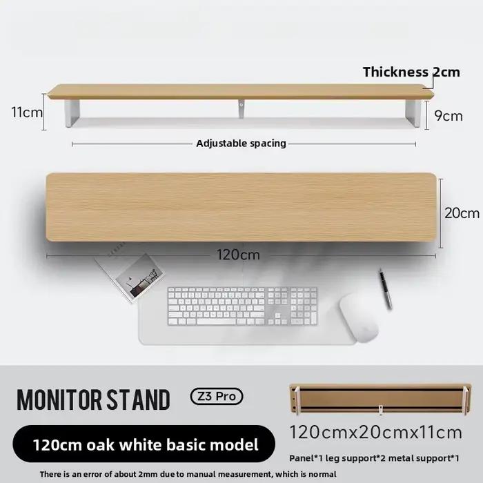 Nouveau Z3 Pro support de moniteur en bois de chêne Riser organisateur de bureau d'ordinateur modulaire Tables