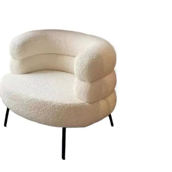 Chaise de salon LIEI en tissu flanelle, minimaliste moderne, élégante pour femmes, usage quotidien et occasions spéciales