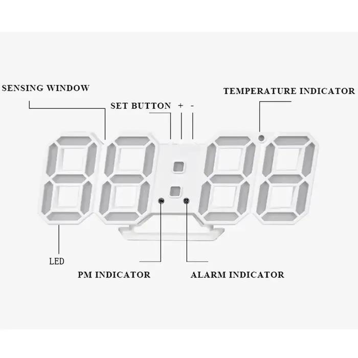 Horloge murale numérique montres de bureau alarme électronique décoration de maison moderne pour décor de chambre intérieur Led horloges de Table salon