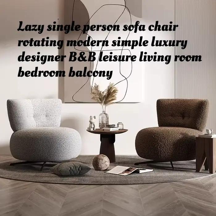 Fauteuil pivotant moderne et minimaliste de luxe