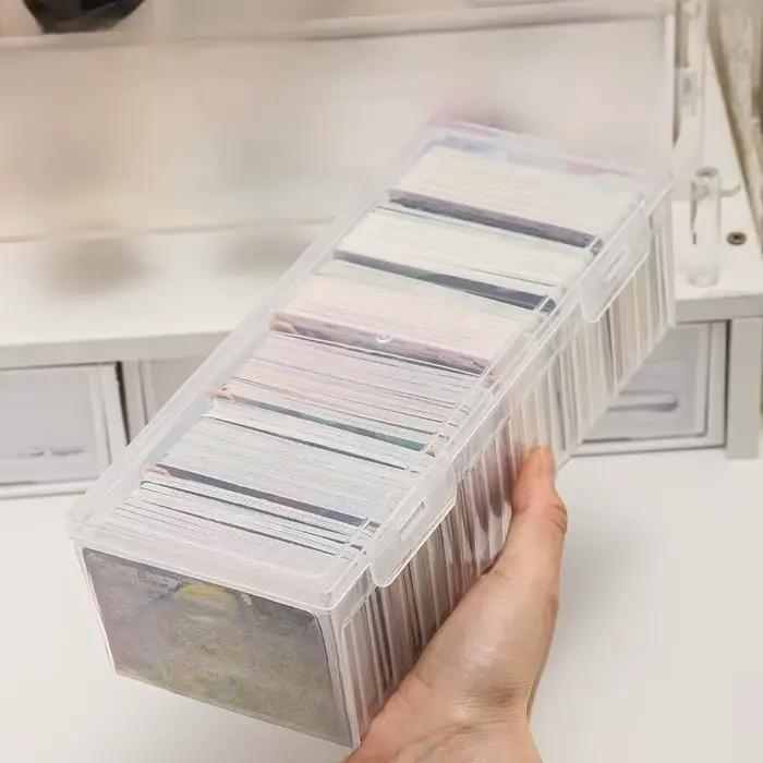 Boîte de rangement de cartes multi-compartiments avec couvercle