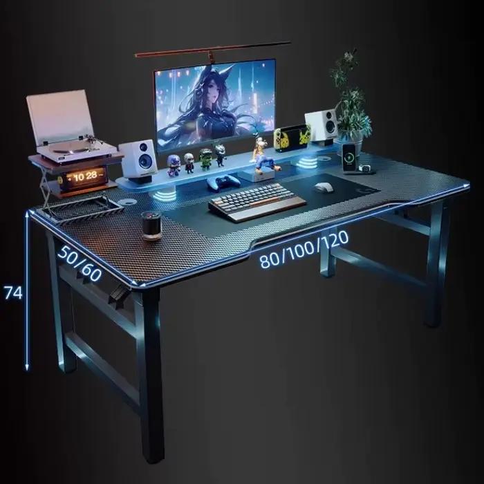 Bureau d'ordinateur pliant moderne lumière design debout