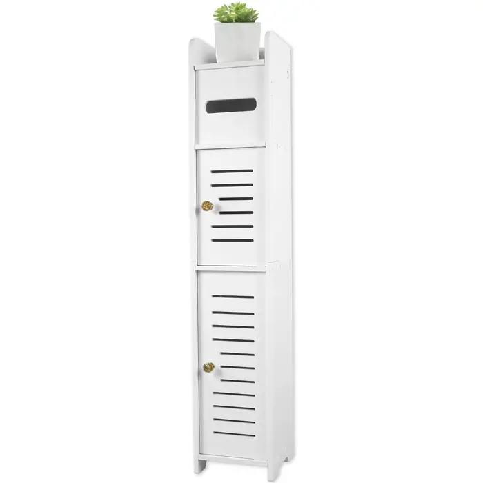 Armoire de rangement à 3 niveaux HOFloor avec porte et étagère ouverte