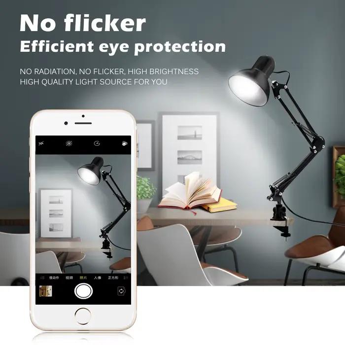 Lampe de bureau réglable à ampoule LED EU Plug