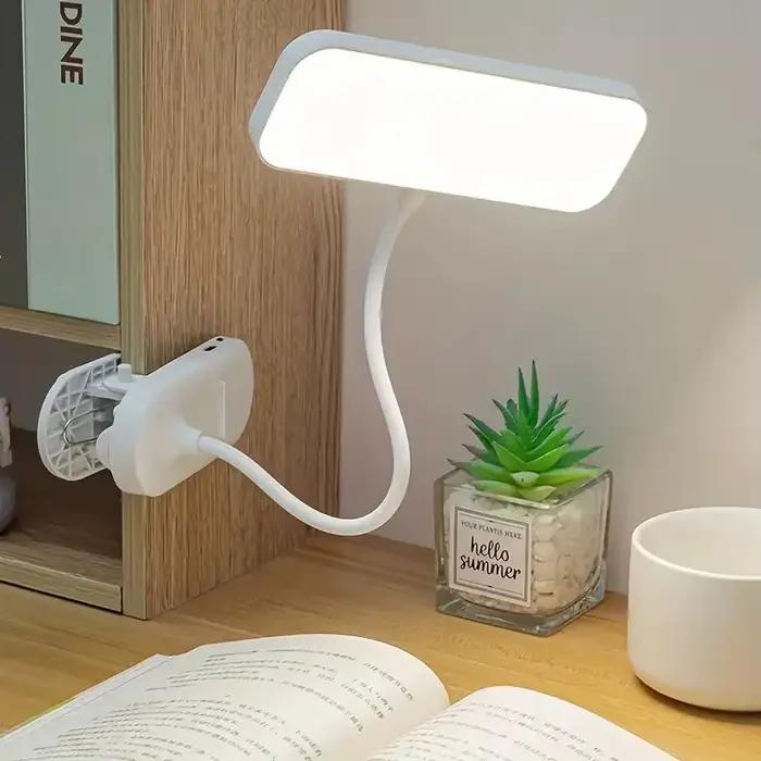 Lampe de bureau LED à chargement USB à clipser pour étudiants