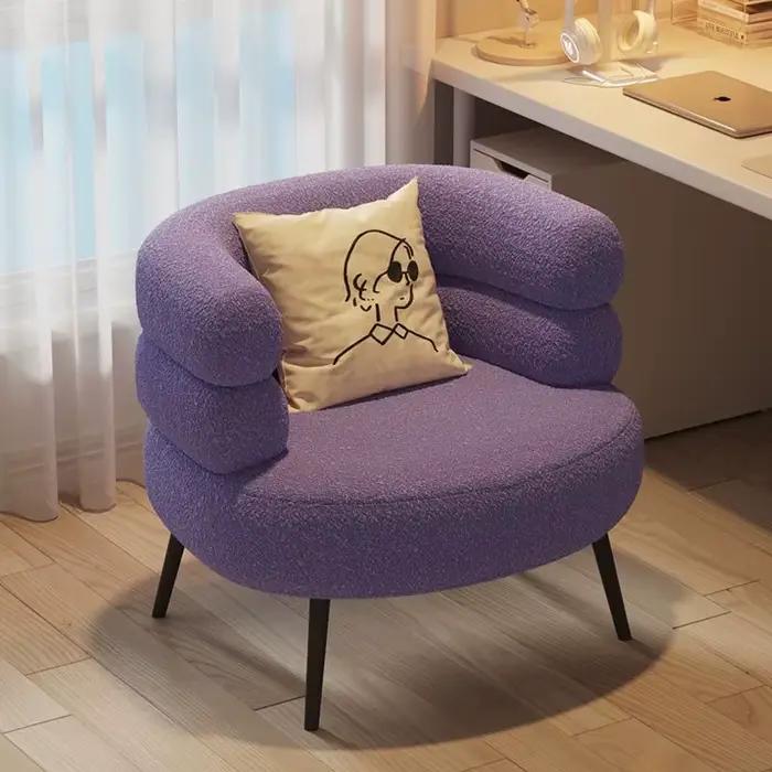 Chaise de salon LIEI en tissu flanelle, minimaliste moderne, élégante pour femmes, usage quotidien et occasions spéciales