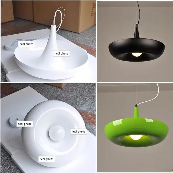 Lampe suspendue en aluminium E27 LED en forme de pot de fleurs