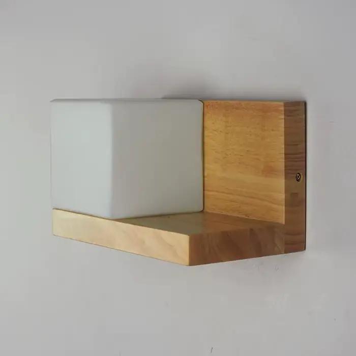 Lampe en bois moderne mur LED lampes personnalité nordique créatif vert Pot de plante décor à la maison salon allée Loft luminaires