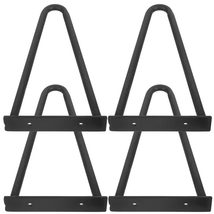 4 pièces pieds de Table en métal noir pour meubles bureau banc épingle à cheveux moderne robuste facile à installer