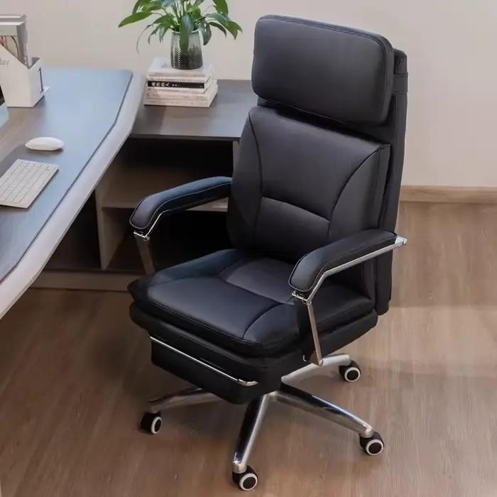 Chaise de bureau pivotante avec repose-pieds