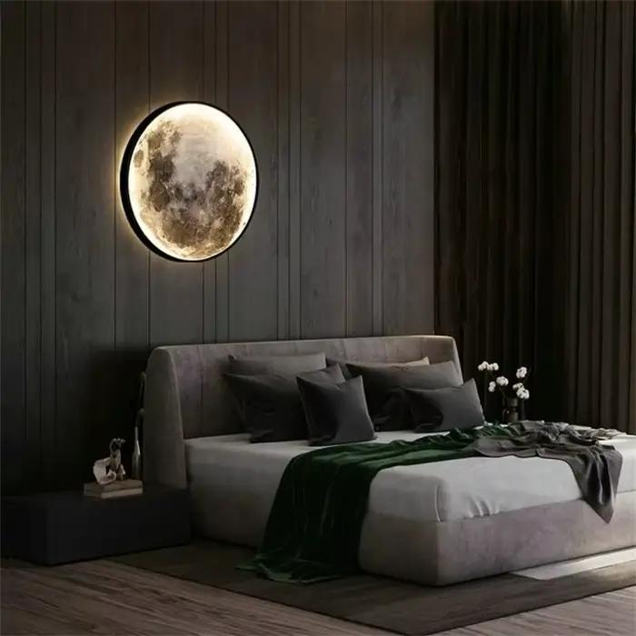 Applique murale LED moderne et minimaliste en forme de lune