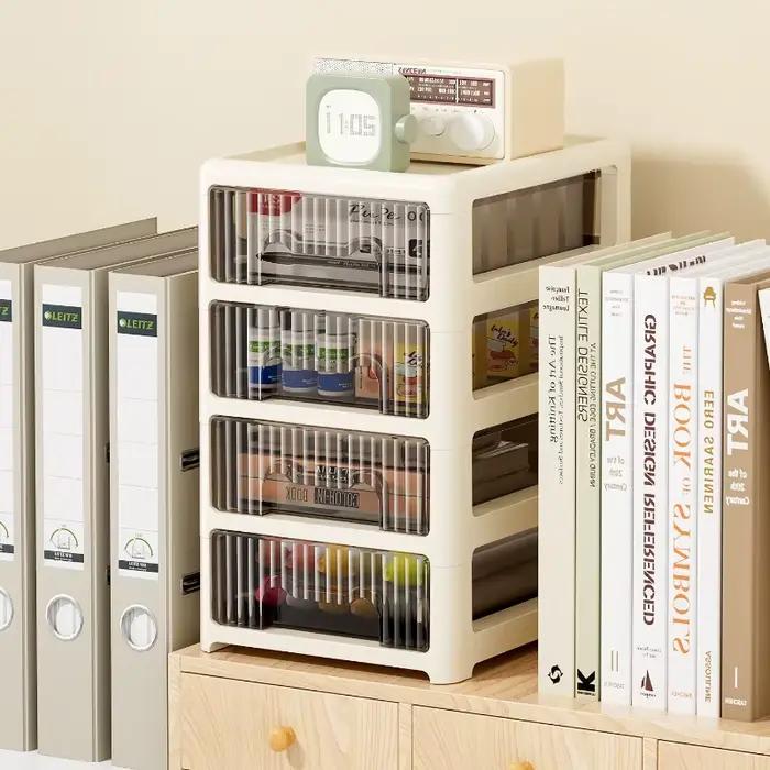 Boîte de rangement de bureau à tiroir, boîte d'organisation de fichiers de papeterie de bureau, coiffeuse, boîte de rangement de rouge à lèvres et de cosmétiques