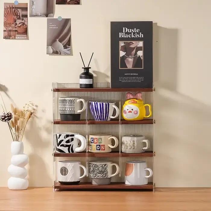 Support de séparation de bureau en verre acrylique nordique