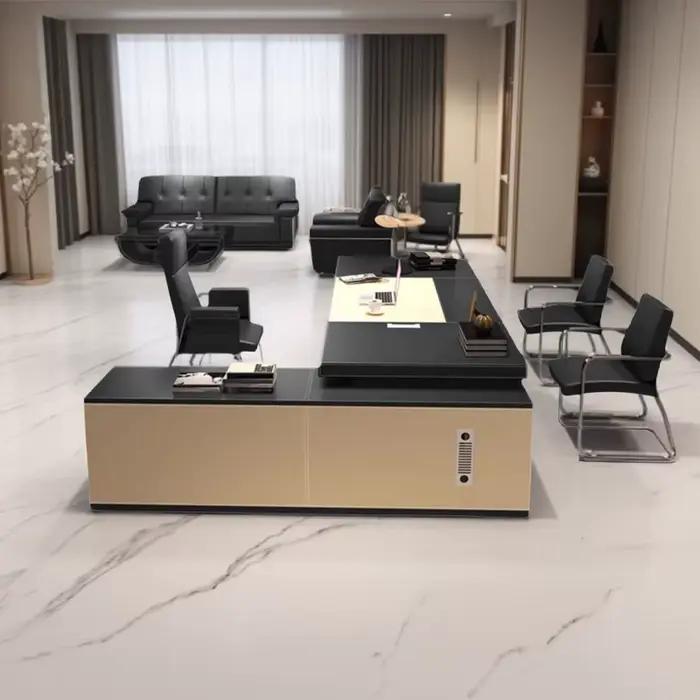 Bureau élégant et multifonctionnel avec armoire et étagère pour clavier pour bureau professionnel et maison occasions spéciales