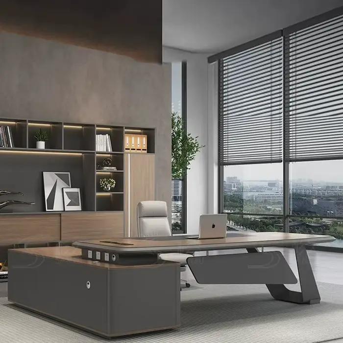 Bureau de travail moderne européen en bois avec tiroirs, idéal pour le gaming et la décoration, mobilier de luxe pour la maison