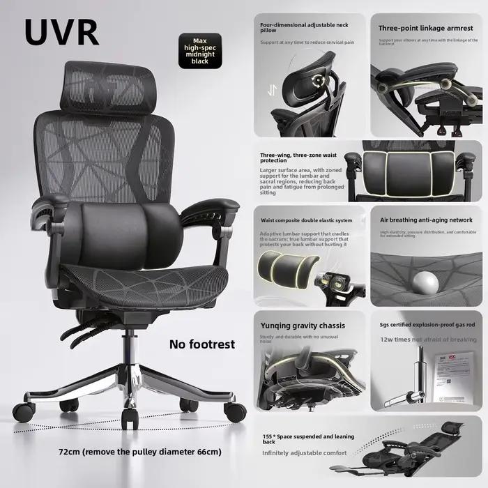 UVR Design ergonomique chaise ménage tabouret inclinable sédentaire confort maille
