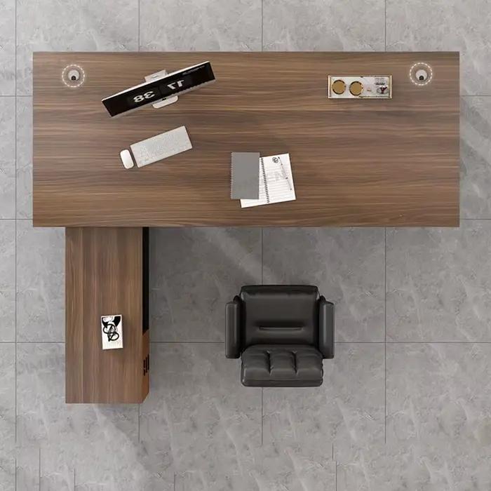 Table de bureau design de luxe moderne en bois pour bureau de direction et espaces de travail à domicile