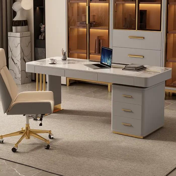 Bureau sur pied Chic, grande Table de bureau de luxe