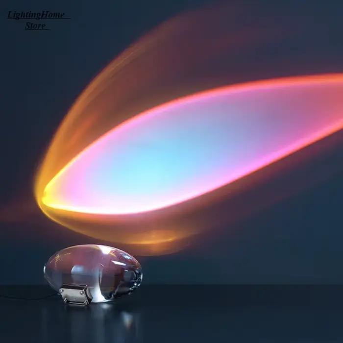 Lampe de Table design italien Led cristal oeil du ciel livraison gratuite lampes en forme d'oeuf salon chambre décor lumière nuit projecteur