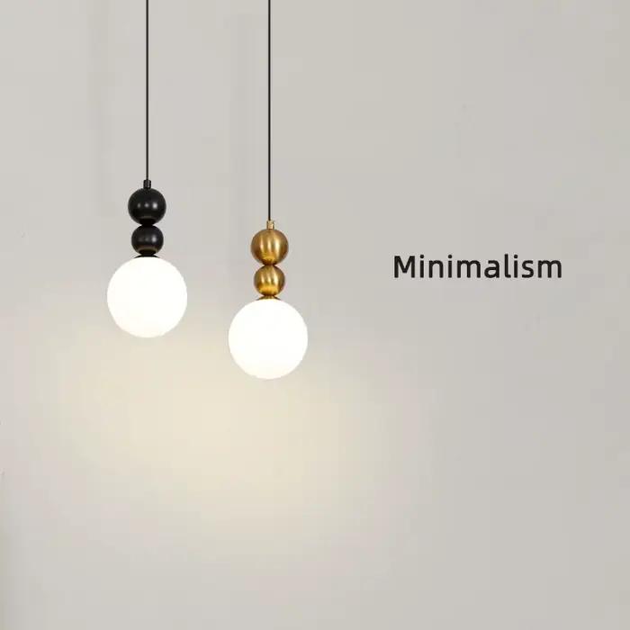 Lampe LED Suspendue en Verre au Design Nordique Moderne