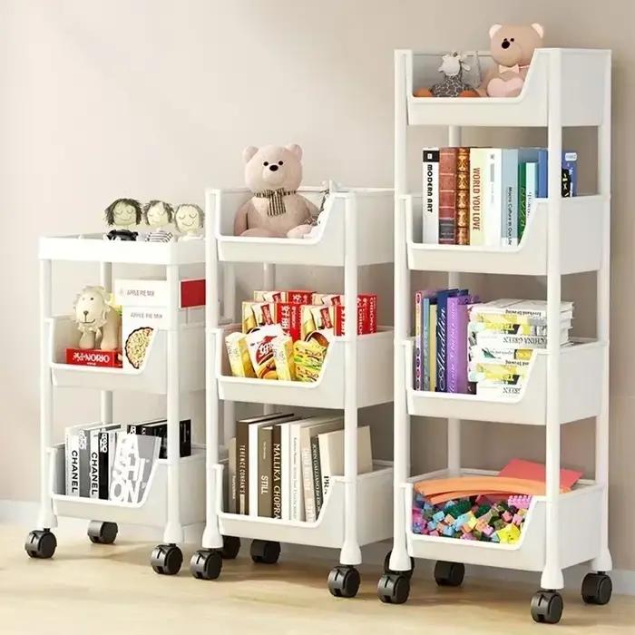 Chariot de rangement en plastique à 2-5 niveaux