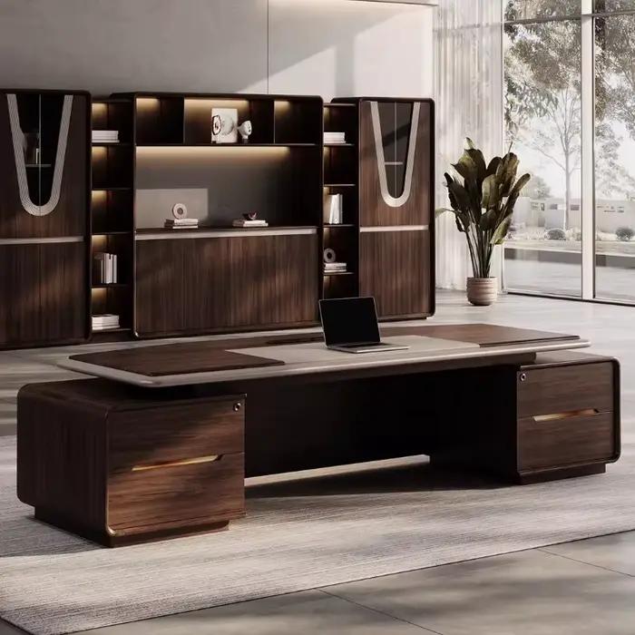Bureau de réception multifonctionnel en bois pour conférence